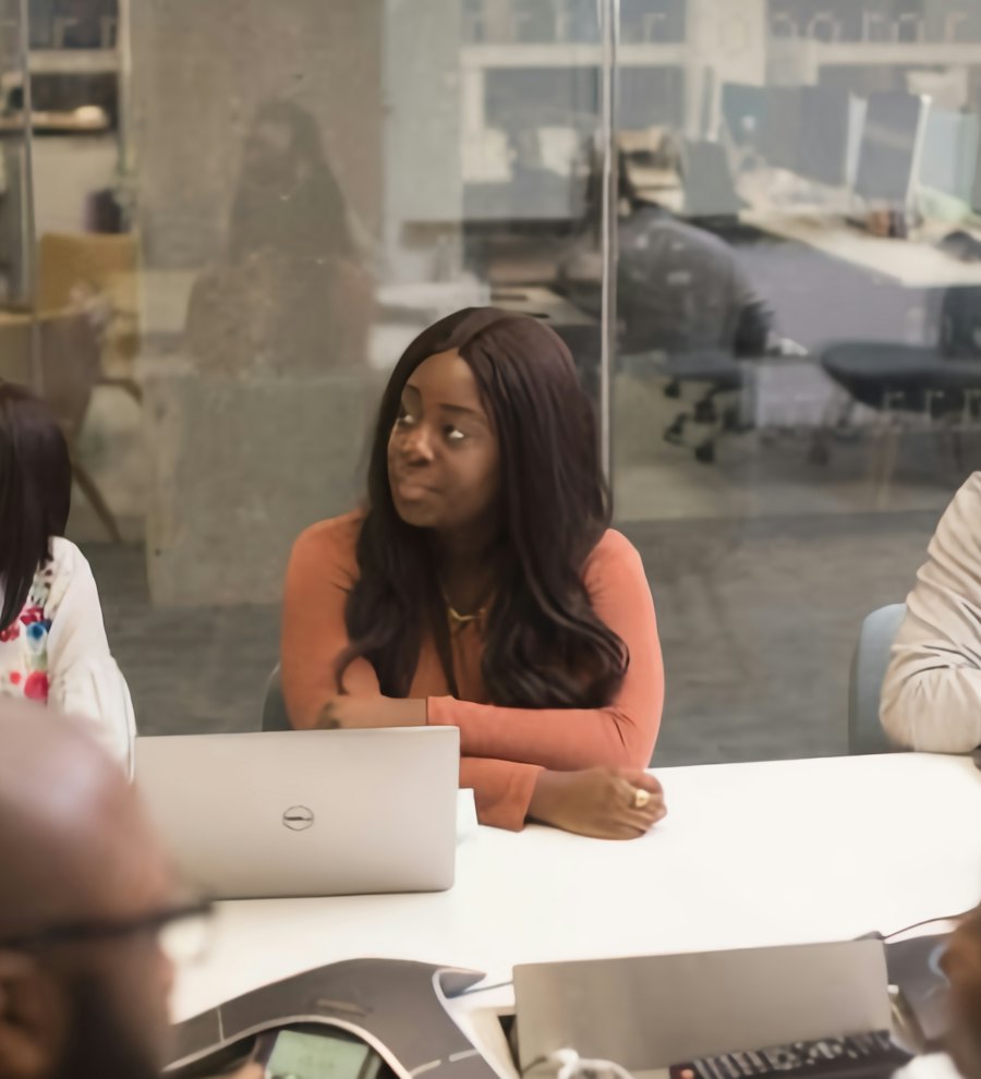 A client working session in progress