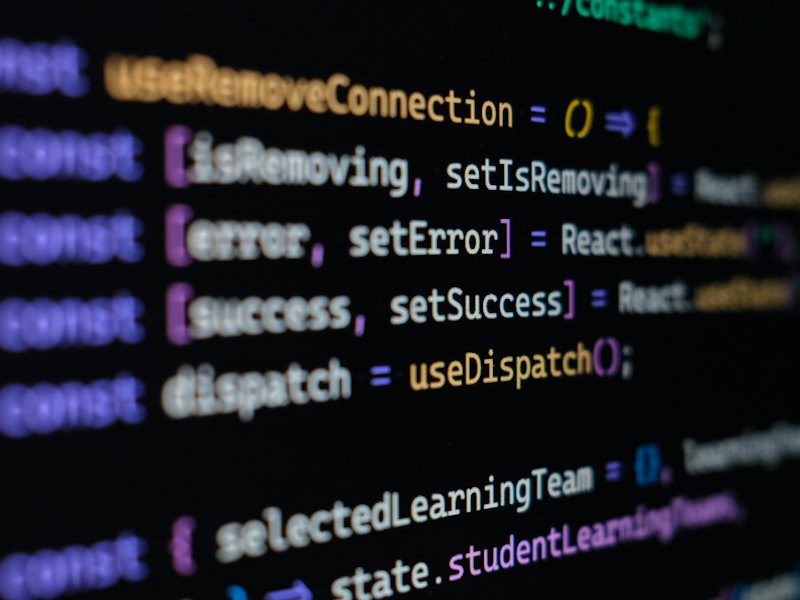 Application source code on a screen
